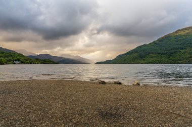 Firkin Point, Argyll ve Bute, İskoçya, İngiltere 'den Lomond Gölü manzarası