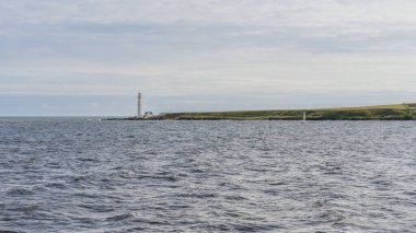 Montrose yakınlarındaki Scurdie Ness Deniz Feneri, Angus, İskoçya, İngiltere