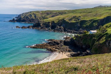 Treen, Cornwall, İngiltere, İngiltere yakınlarındaki Kelt Denizi kıyıları ve uçurumları