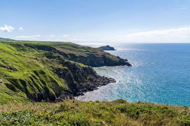 Zennor Koyu, Cornwall, İngiltere, İngiltere yakınlarındaki sahil.