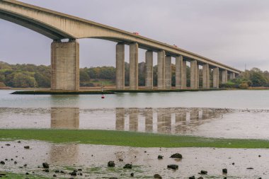 Ipswich yakınlarındaki Orwell Köprüsü, Suffolk, İngiltere, İngiltere