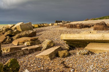 Atherington, Batı Sussex, İngiltere 'de bir fırtına yaklaşıyor.