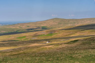 View from the Hartside Pass between Alston and Penrith, Cumbria, England, UK clipart