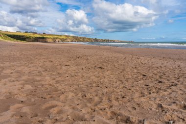 Lunan Körfezi 'ndeki sahil ve uçurumlar, Angus, İskoçya, İngiltere