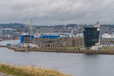 Aberdeen, İskoçya, İngiltere - 17 Eylül 2023: Kuzey İskelesi ve Deniz Operasyon Merkezi
