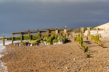 Atherington, Batı Sussex, İngiltere 'de bir fırtına yaklaşıyor.