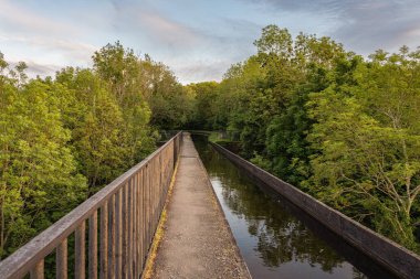 The Pontcysyllte Aqueduct in Trevor, Wrexham, Clwyd, Galler, İngiltere