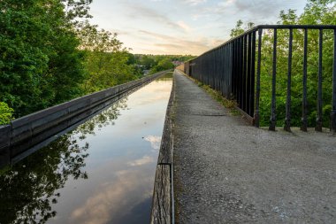 The Pontcysyllte Aqueduct in Trevor, Wrexham, Clwyd, Galler, İngiltere