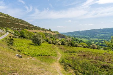 Denbighshire, Clwyd, Galler, İngiltere 'de Llangollen yakınlarındaki Panorama Yürüyüşü manzarası