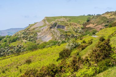 Denbighshire, Clwyd, Galler, İngiltere 'de Llangollen yakınlarındaki Panorama Yürüyüşü manzarası
