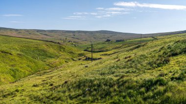 Coalcleugh ve Ropehaugh, Northumberland, İngiltere, İngiltere arasındaki Peak District manzarası
