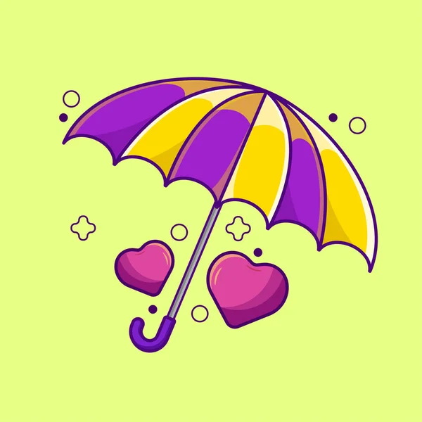 Illustrasjon Helsevern Med Umbrella Kartoonstil – stockvektor