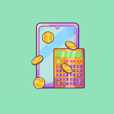 Mobil Telefon ve Çizgi Film Biçiminde Hesaplayıcı ile Mobil Muhasebe Çizimi