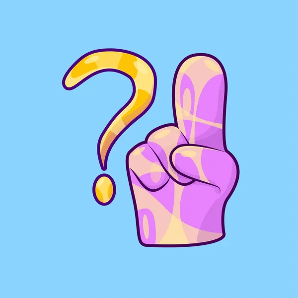 Question Answer Illustration Concept Finger Pointing Vector — Archivo Imágenes Vectoriales