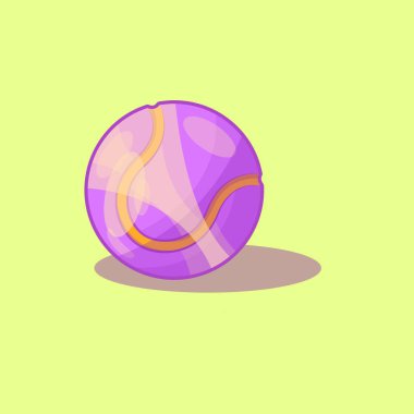 Tennis Ball Illustration in Cartoon Style