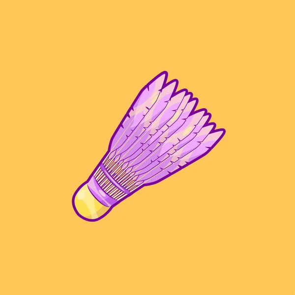 Badminton Shuttlecock Illustration in Cartoon Style