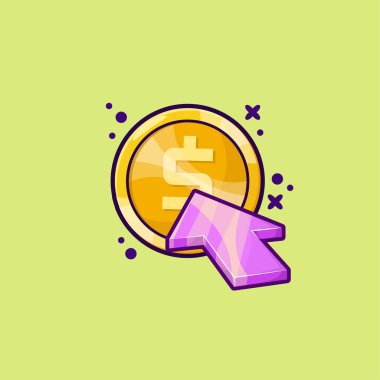 Sikke ve İmleç İllüstrasyon Tasarımı ile Her Tıklama Kavramına Öde