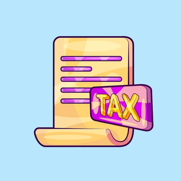 Document Tax Button Business Document Illustration Vector — Wektor stockowy