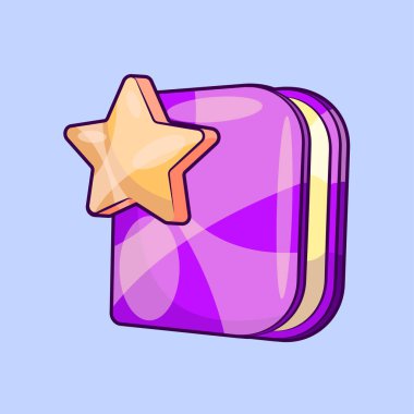 Star Shape Vektör İllüstrasyonlu Kitap