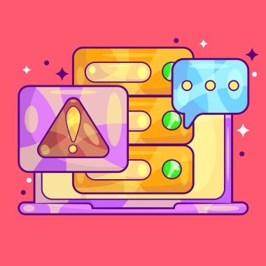 Sunucu Veritabanı Uyarı Vektörü olan dizüstü bilgisayar