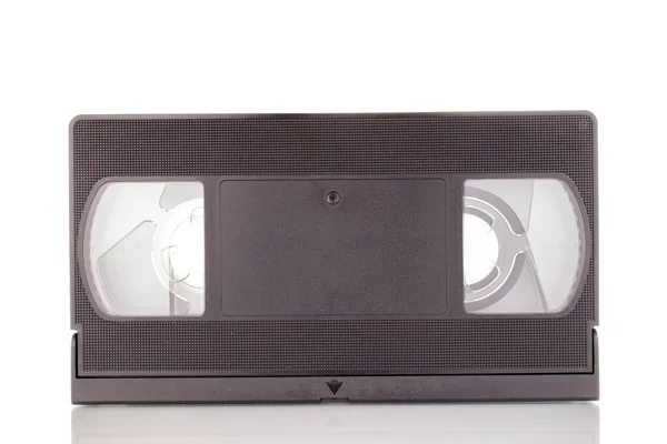 白い背景に隔離された1つのビデオカセットマクロ — ストック写真
