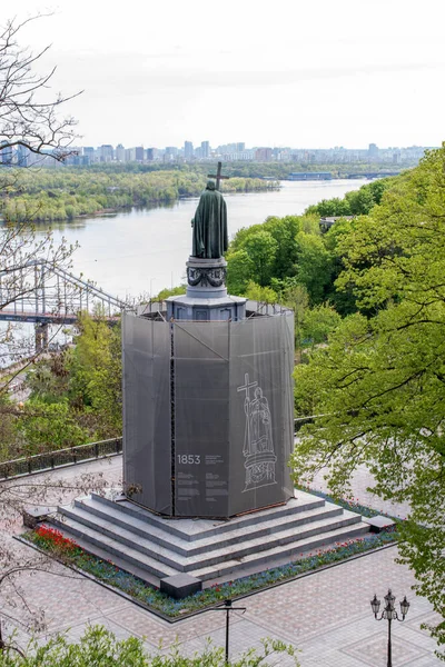 Monumento Volodymyr Grande Nel Parco Kiev Mese Maggio — Foto Stock