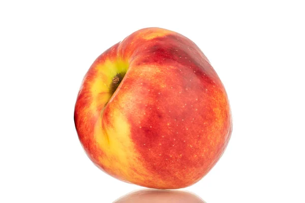 Une Pomme Rouge Macro Isolée Sur Fond Blanc — Photo