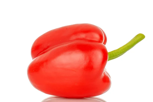 Een Rode Paprika Macro Geïsoleerd Witte Achtergrond — Stockfoto