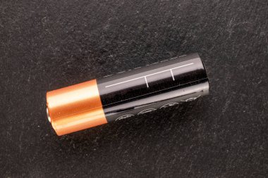 Bir pil şist kayası, makro, üst görünüm..