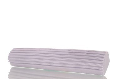 Çamaşır alanları için yedek parça, değiştirilebilir, paspas, makro için, beyaz arka planda izole.