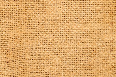 Bir parça jüt kumaş, makro, üst manzara..