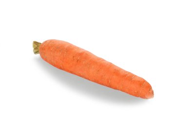 Beyaz arka planda taze havuçlar, yakın plan..