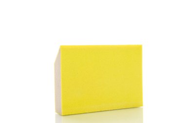 El zımparalama kağıdı, makro, beyaz arka planda izole edilmiş..