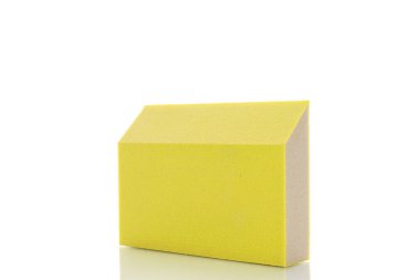 El zımparalama kağıdı, makro, beyaz arka planda izole edilmiş..