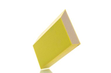 El zımparalama kağıdı, makro, beyaz arka planda izole edilmiş..