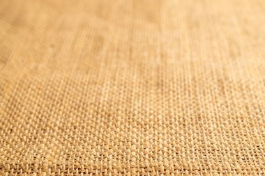 Jüt kumaş, makro, 30 derecelik açıyla çekilmiş..