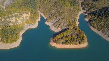 Plastira Lake, Autumn, aerial view, Karditsa,Thessaly, Greece