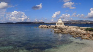 Lighthouse of Saint Theodoroi near Argostoli city, Kefalonia Island, Ionian sea, Greece