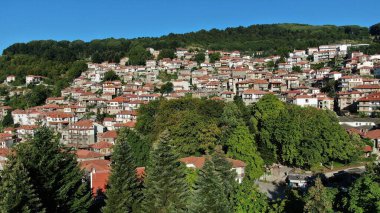 Metsovo city, aerial view, Epirus, Greece