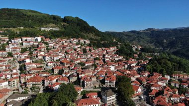 Metsovo city, aerial view, Epirus, Greece