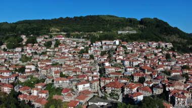 Metsovo city, aerial view, Epirus, Greece