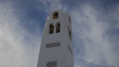 Santorini Adası, Fira 'nın başkenti Ege Denizi, Kiklad, Yunanistan' daki Ipapantis Kilisesi