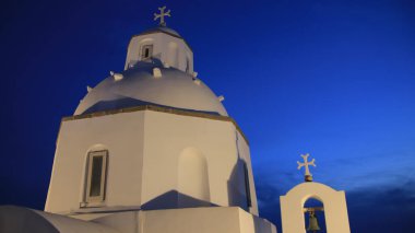 Santorini island,Saint Minas church at Fira capital,Aegean sea,Cyclades,Greece clipart