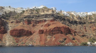 Santorini Adası Caldera, Oia, Ege Denizi, Kiklad, Yunanistan