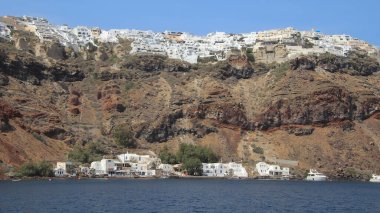 Santorini Adası Caldera, Oia, Ege Denizi, Kiklad, Yunanistan