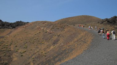 Santorini, Ege Denizi, Kiklad, Yunanistan 'daki Nea Kameni volkanik adası