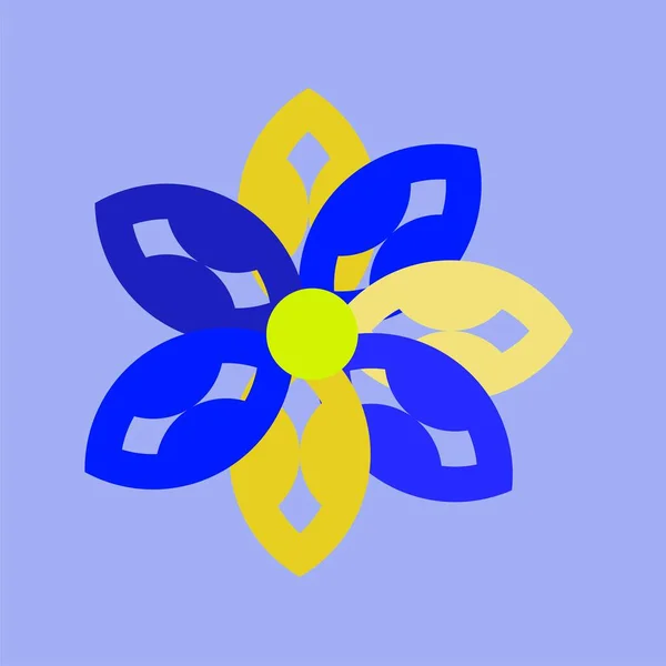 Piękny Kwiat Siedmiu Kolorowych Płatków — Zdjęcie stockowe