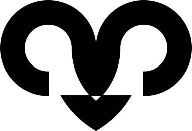 Eşsiz siyah beyaz şirket logosu