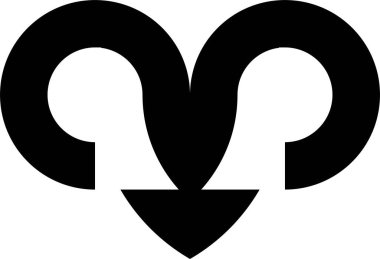 Eşsiz siyah beyaz şirket logosu