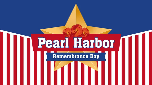 Pearl Harbor Remembrance Day Vector Háttér Template Szuperhős Téma — Stock Vector